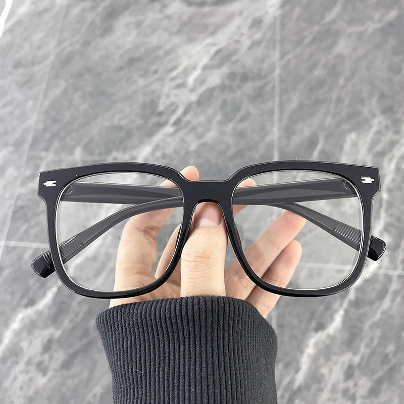 新款大框方形眼镜黑色女素颜防蓝光网红同款框架大框显瘦韩复古男