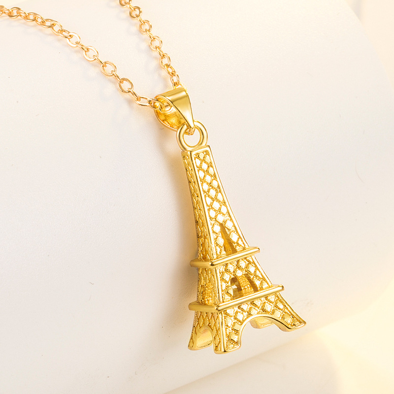 创意铁塔吊坠 铜镀金欧美时尚法国巴黎埃菲尔铁塔吊坠 货源批发