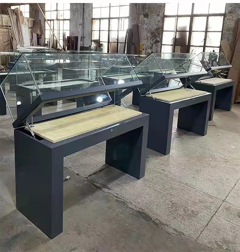 成都博物馆展示柜古董字画古玩展柜金属材质博物馆展柜文物柜台