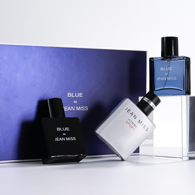 charming blue men‘s perfume three-piece pack fresh natural lasting light fragrance ocean gentleman cologne perfume gift box