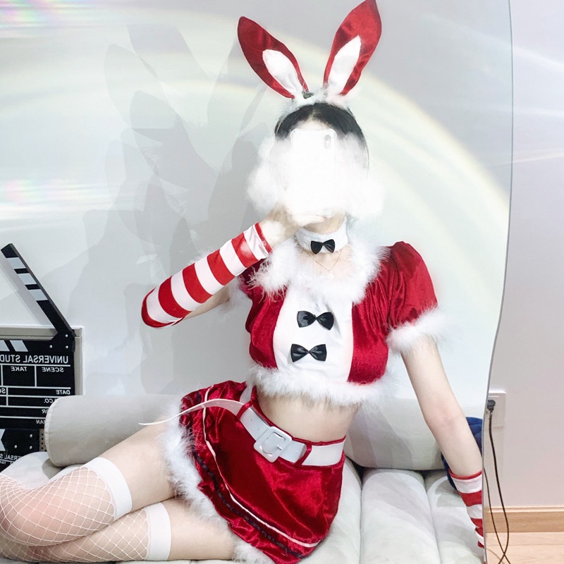 圣诞节主题cosplay兔女郎套装性感主播角色扮演二次元个性演出服