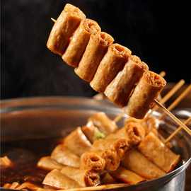豆肠豆棍人造肉腐竹豆制品素鸡肠麻辣烫火锅食材腐竹炸串豆筋棍