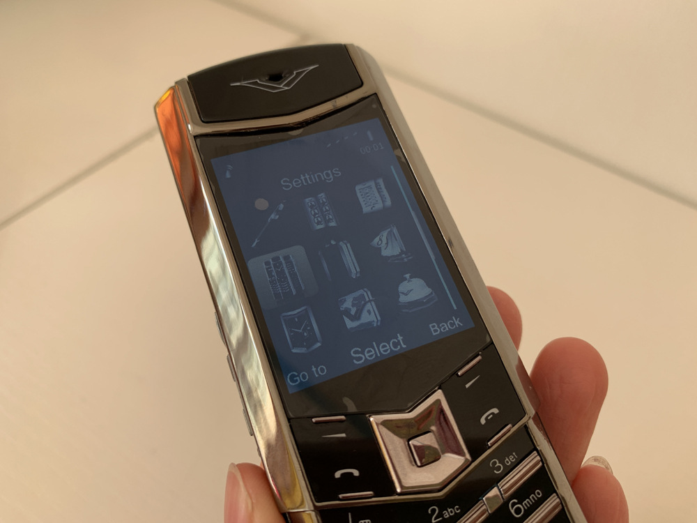 vertu威图手机v8蓝宝石玻璃屏滑盖功能备用机按键手机老年人手机