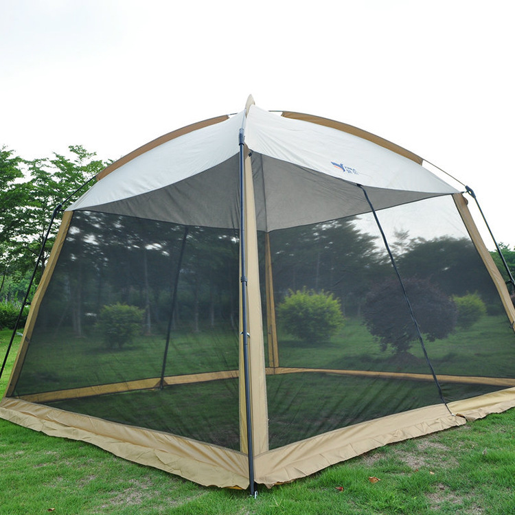 outdoor camping tent 8-10 people camping tent full set insect-proof sunscreen mesh outdoor camping tent wholesale