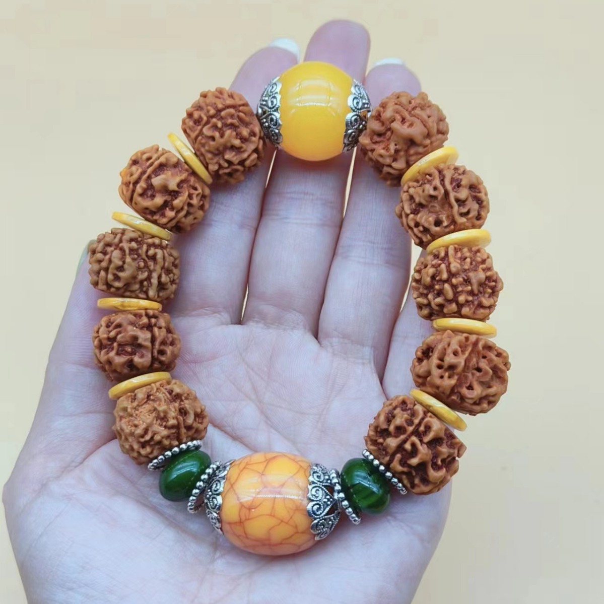 藏式金刚菩提佛珠手链汽车内饰挂件名族风佛珠念珠-阿里巴巴