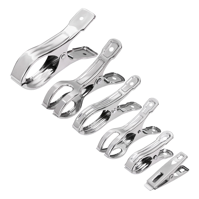 Drying Clip Stainless Steel Clothespin Spring Socks Clothes Windproof Clip Big Quilt Clip Sun Clip