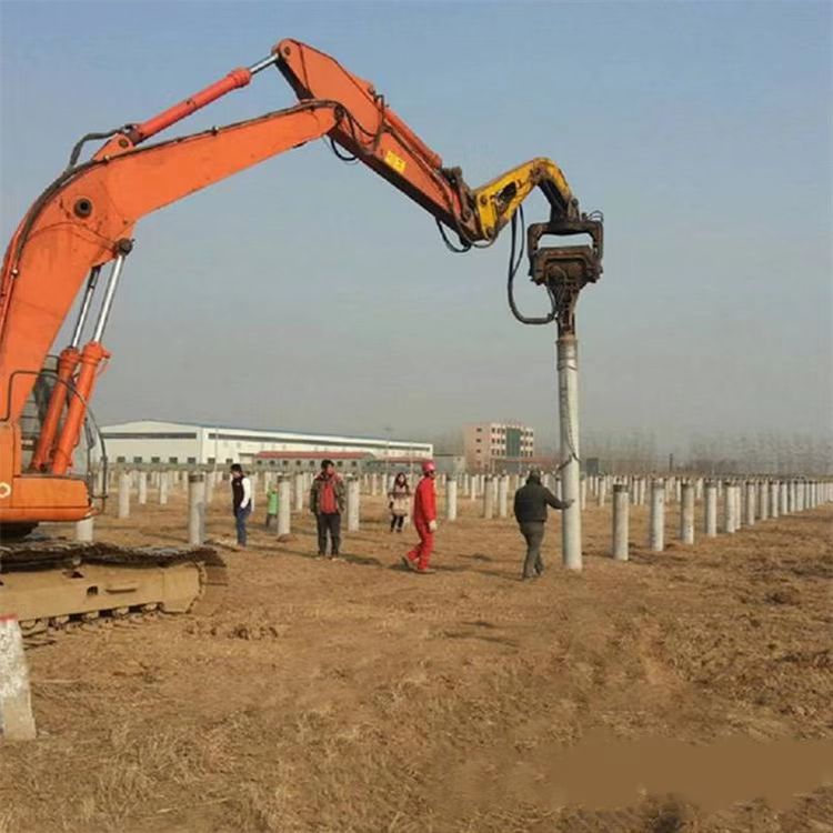 挖机打桩锤液压高频打桩机水泥桩钢板桩混凝土地基打桩压桩振动锤