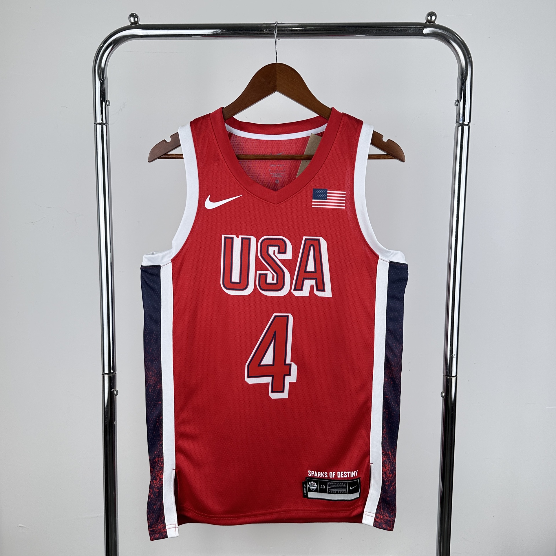 外贸nba球衣24款美国国家队6号詹姆斯4号库里7号杜兰特15号布克