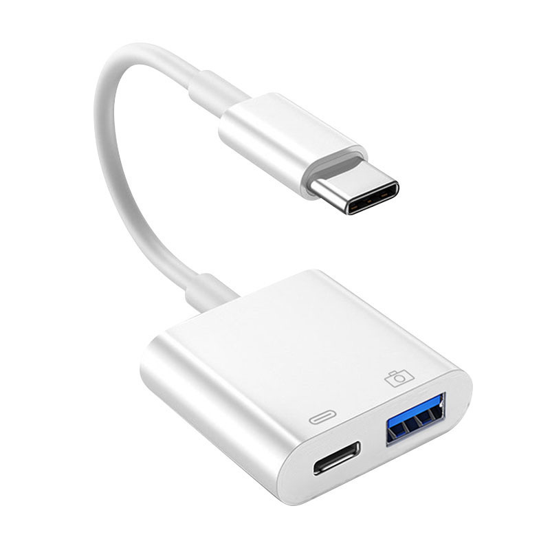 Applicable to Apple OTG Adapter USB Flash Disk Adapter Cable iPhone Phone Microphone Sound Card Type-c Converter Port