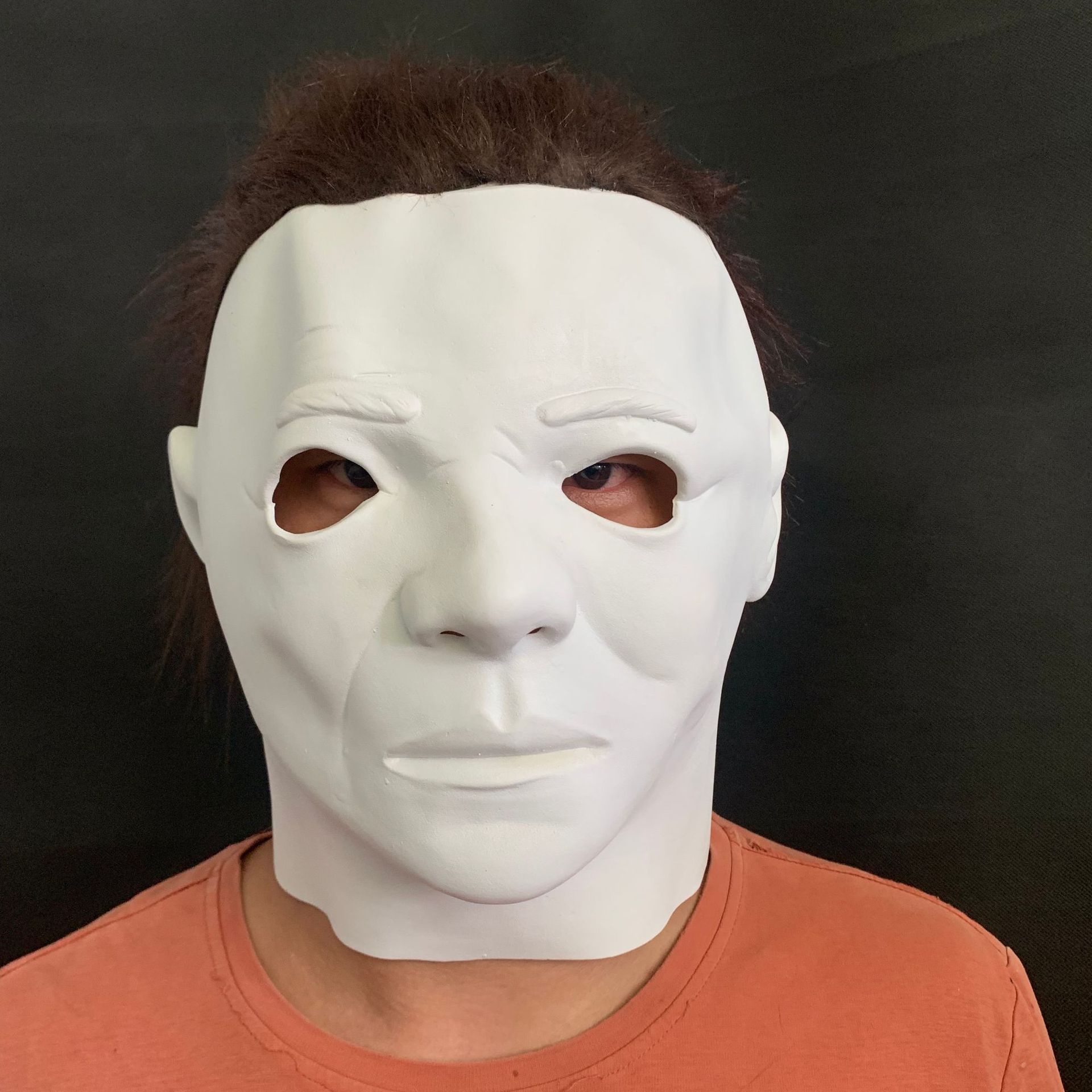 新款麦克梅尔乳胶面具电影月光光恐怖杀手小白脸梅杰面具魔鬼头套