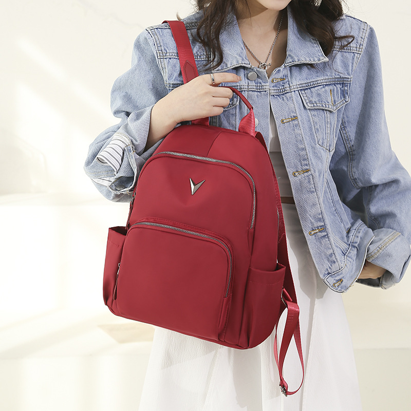 2022 New Spring Large Capacity Women's Oxford Cloth Backpack Leisure Travel Lightweight Backpack Campus Class Schoolbag