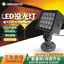 LED投光灯一束光聚光射灯30W36W54W72W外景观防水室外灯具照明灯