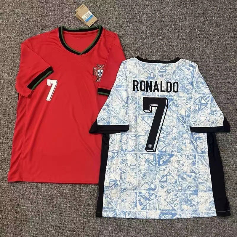 批发24-25欧洲杯葡萄牙球衣主客场7号c罗球迷版portuguese jersey