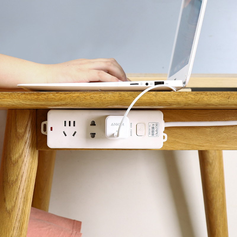 Adhesive Power Strip Holder Wall Sticker Wall Storage Seamless Power Strip Punch-Free Patch Panel Socket Wall Mountable