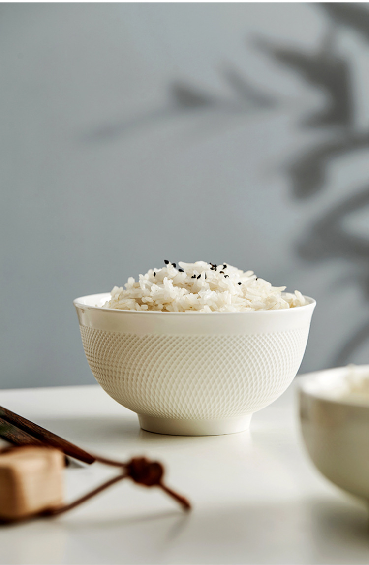 2021新款欧式陶瓷米饭碗家用个性创意高档餐具干饭碗单个吃饭碗