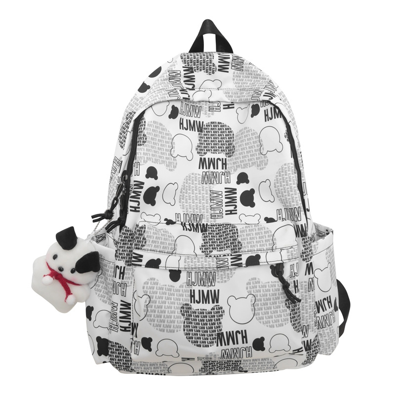 Cross-Border Ins Style Graffiti Illustration Schoolbag Female Korean Style Japanese Style Niche Design Middle School Student Large Capacity Backpack