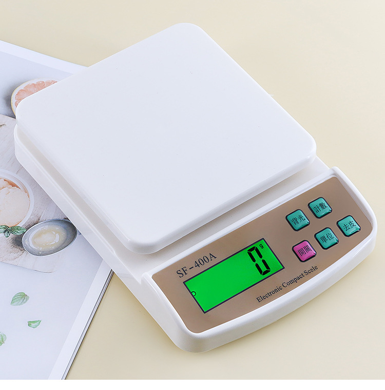 sf400a带背光厨房电子称家用烘焙食品克秤10kg水果药材电子秤