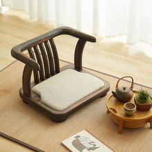 日式实木矮款小椅子家用靠背扶手椅阳台休闲茶几椅圈椅榻榻米座椅