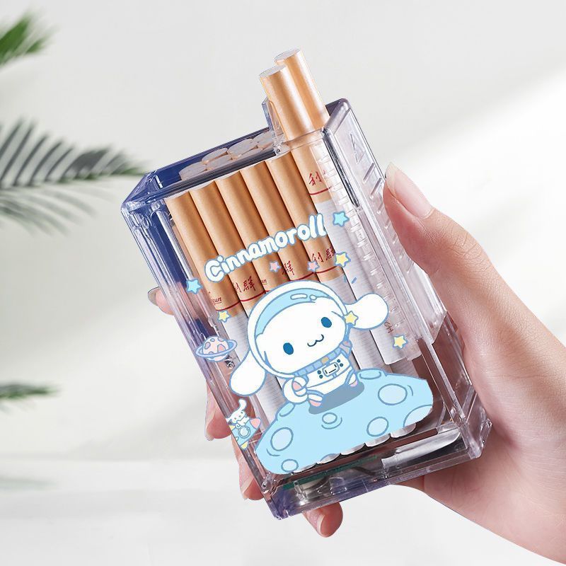 Clow M Transparent Cigarette Case Lighter Integrated Lovely Soft Cute Portable Good-looking Ins20 Pack