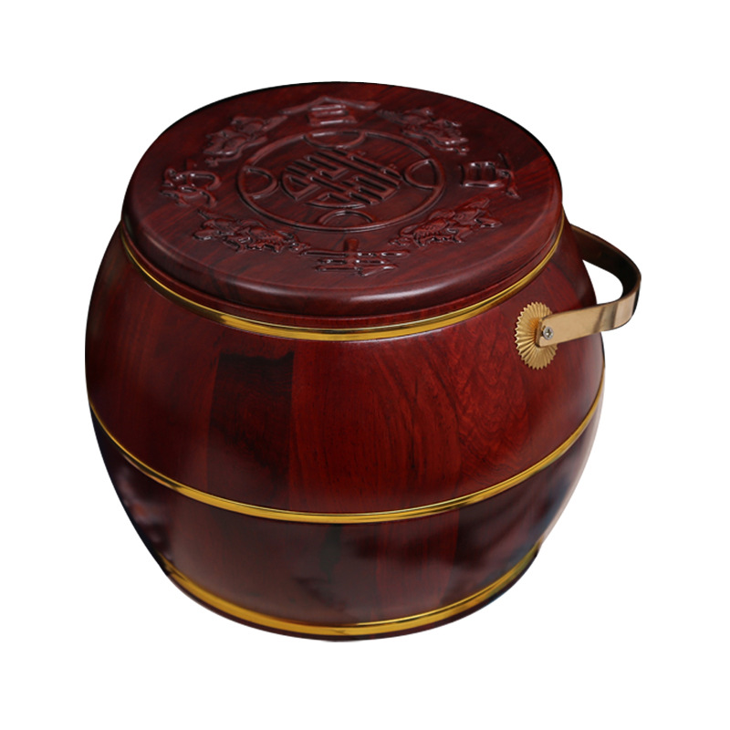 红酸枝红檀子孙桶结婚庆陪嫁用品单桶大号子孙桶红木酸枝马桶嫁妆