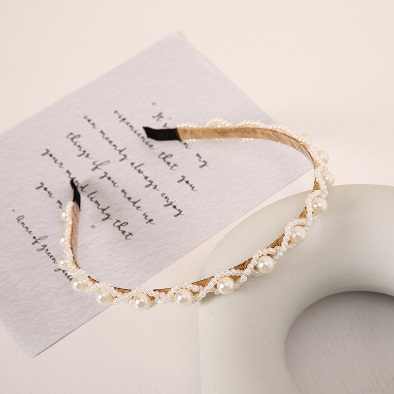 珍珠发箍韩式超仙头饰网红复古森系甜美外出压发夹韩国碎发头箍女