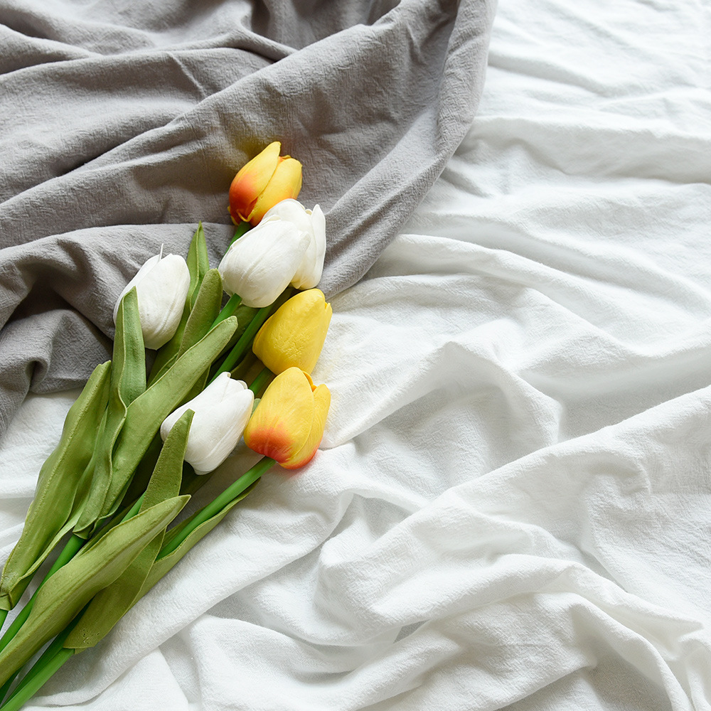 拍照背景布水洗纹理棉皱布饰品美妆摄影背景美食桌布纯色拍摄道具