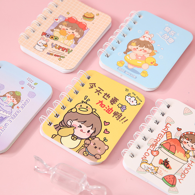 Yuelu Cartoon Flip Coil Notebook Zhizhi Sauce Student Portable Pocket A7 Small Notebook Notebook Mini Notebook