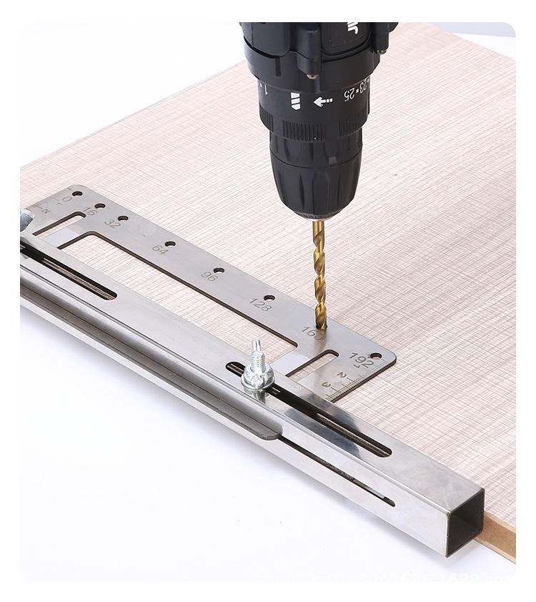 拉手打孔定位器木工衣柜门橱柜多功能安装工具不锈钢把手安装神器