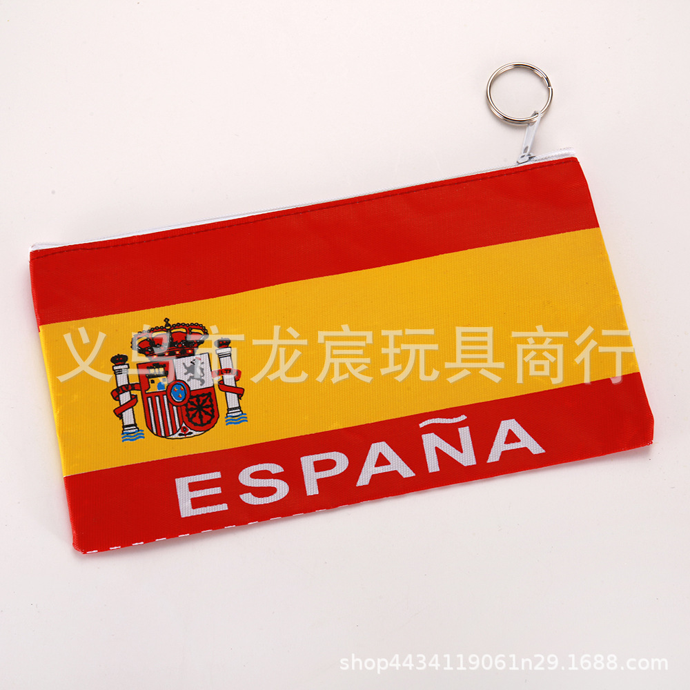 Spain Pencil Case Creative Cartoon Stationery Box Large Capacity Stationery Sweden Italy Zipper Oxford Cloth Pencil Bag