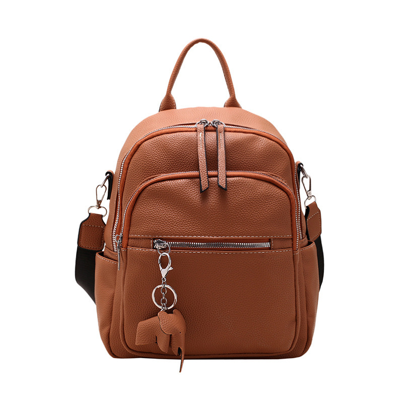 Backpack Ladies New Casual Simple Backpack Soft Leather Outing Backpack