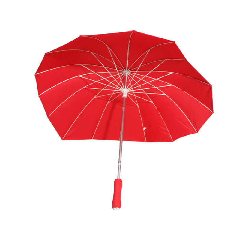 厂家直供创意心型伞结婚用新年爱心婚庆伞16骨爱心直杆新娘伞代发