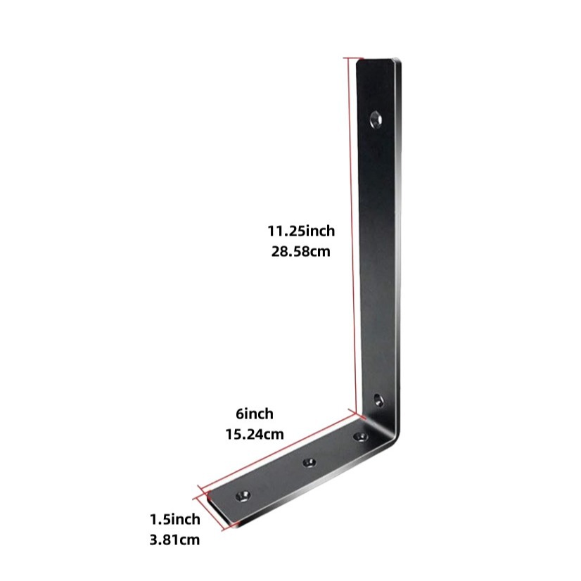 跨境热卖 金属壁挂式承重角铁支架 重型三角支撑l形置物托架4件装