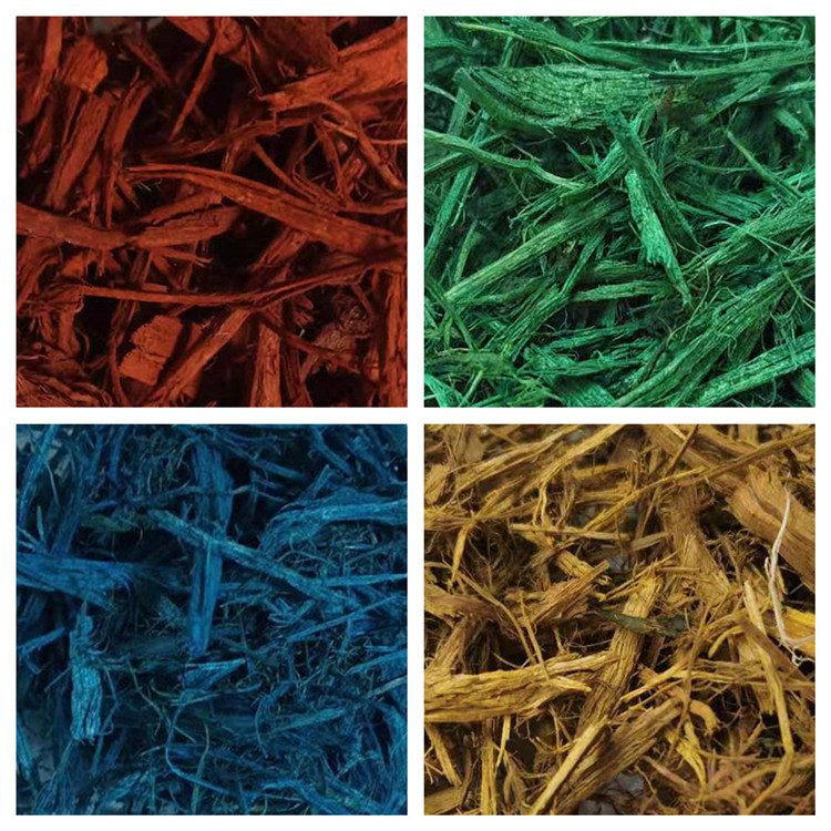 厂家直供彩色木屑  绿化彩色树皮  景观造型有机覆盖物