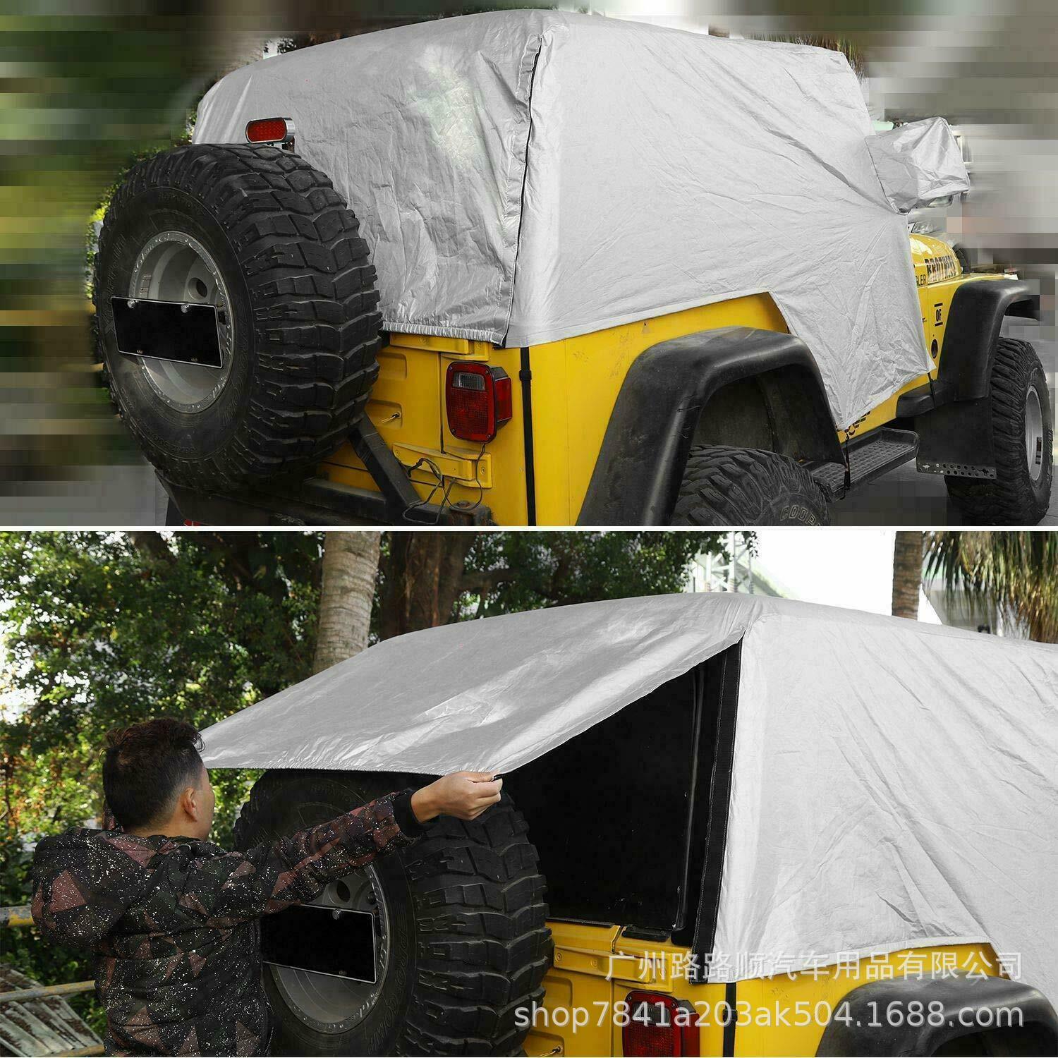 Jeep Wrangler Roof Half Cover Sunshade Thermal Shroud 2/4 Door Version TJ Wrangler Car Cover