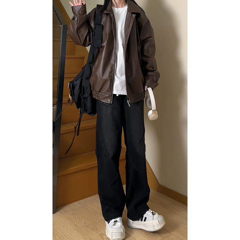 美拉德穿搭男生感外套短款vintage美式夹克复古机车棒球服春-阿里巴巴