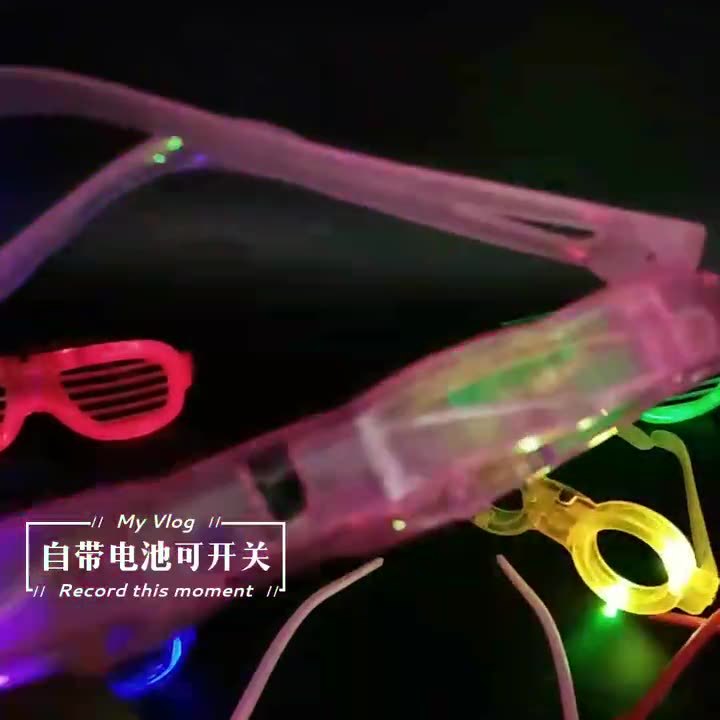 Glasses Decoration Six Lights Led Luminous Glasses Party Bar Cheer Props Concert Luminous Toys