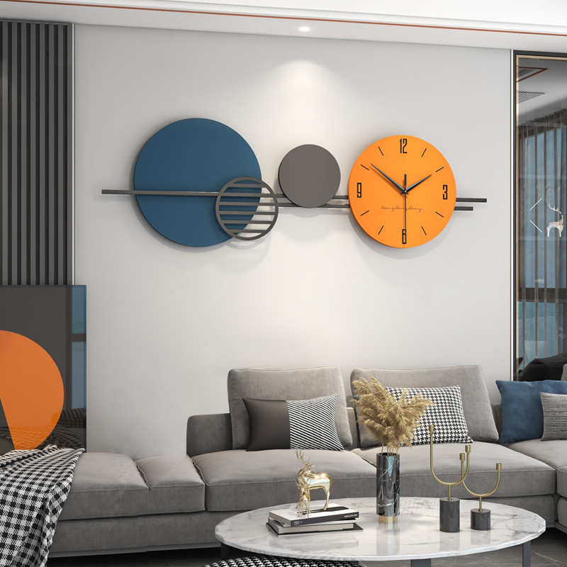 Modern Simple Wall Clock Living Room Fashion Atmosphere Living Room Home Decorative Light Luxury Wall Clock Personalized Creative Clock
