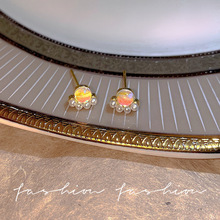 S925银针甜美可爱小巧精致珍珠猫爪耳钉2023年新款潮高级感耳环女