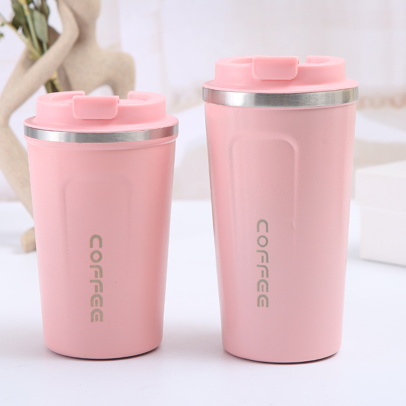 Simple 304 Stainless Steel Vacuum Thermos Cup Large Capacity Portable Handy Cup Men's and Women's Second Generation Coffee Cup in Stock
