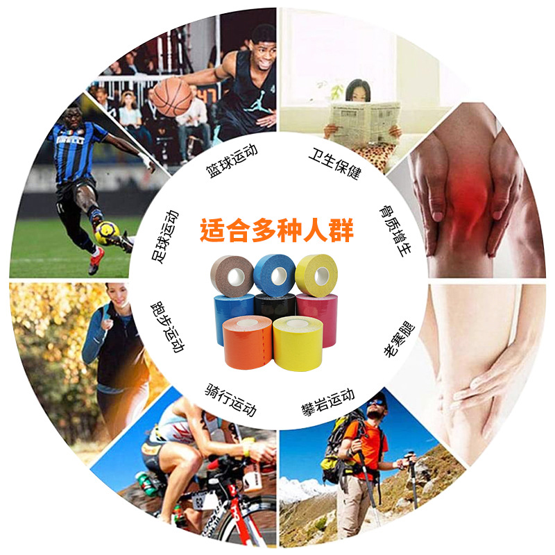 肌肉贴运动绷带内效贴布拉伤酸疼贴胶布胶带护踝护膝护肩弹力绷带