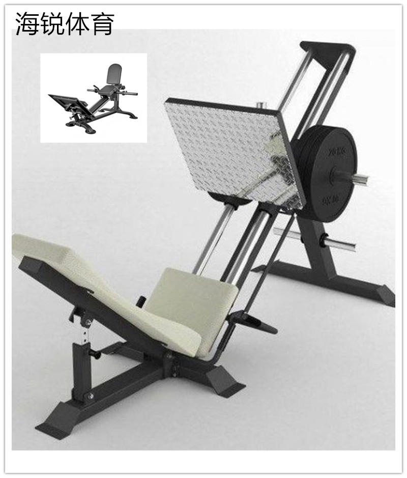 倒蹬机斜蹬机哈克深蹲腿部训练器材蹬腿训练器坐式伸腿健身器材