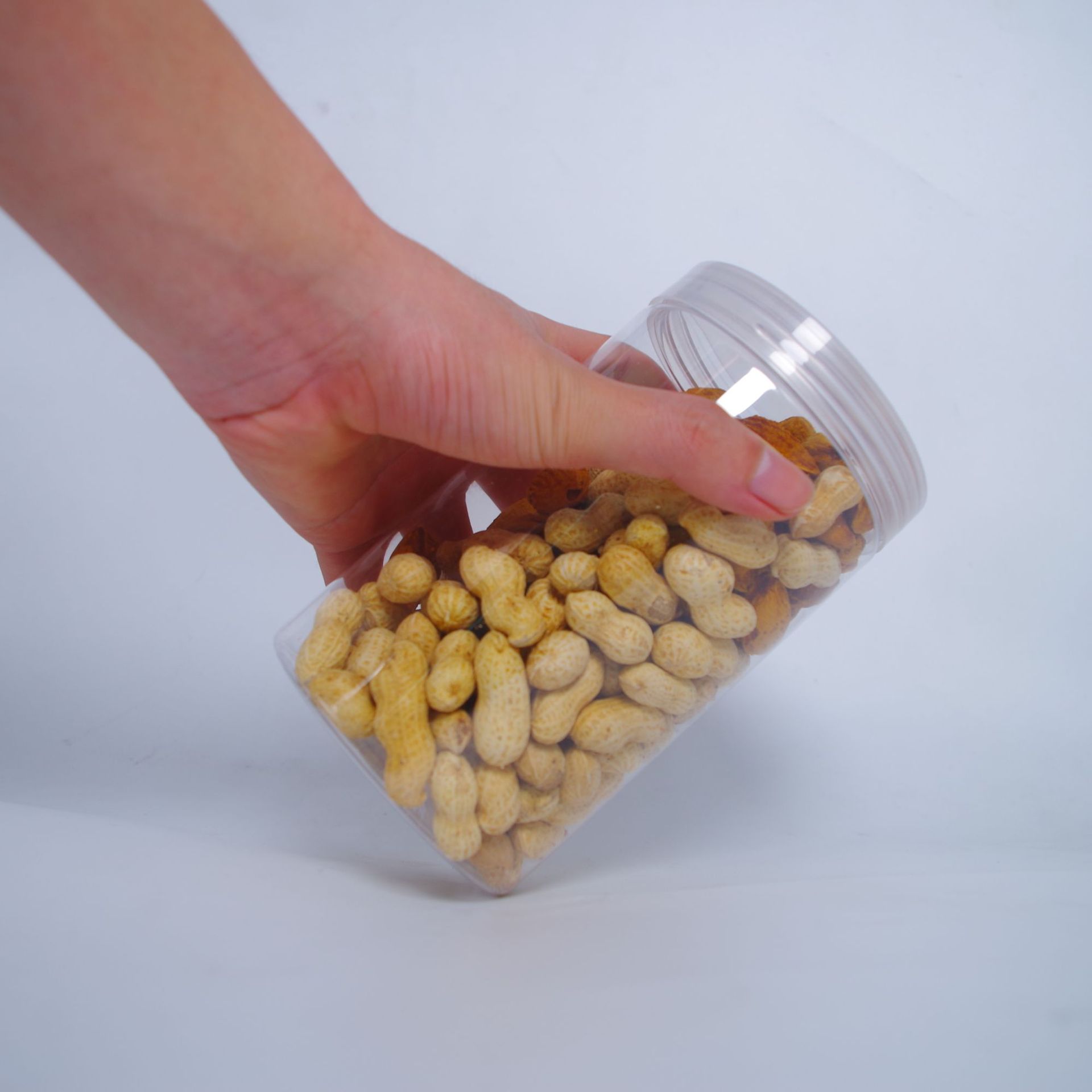 800ml爆米花瓶坚果罐子茶叶罐透明pet塑料广口瓶食品级塑料瓶批发