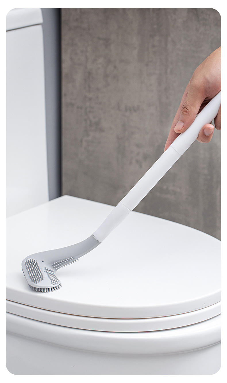 新款高尔夫马桶刷软胶无死角可拆长柄刷防漏水底座厕所清洁刷