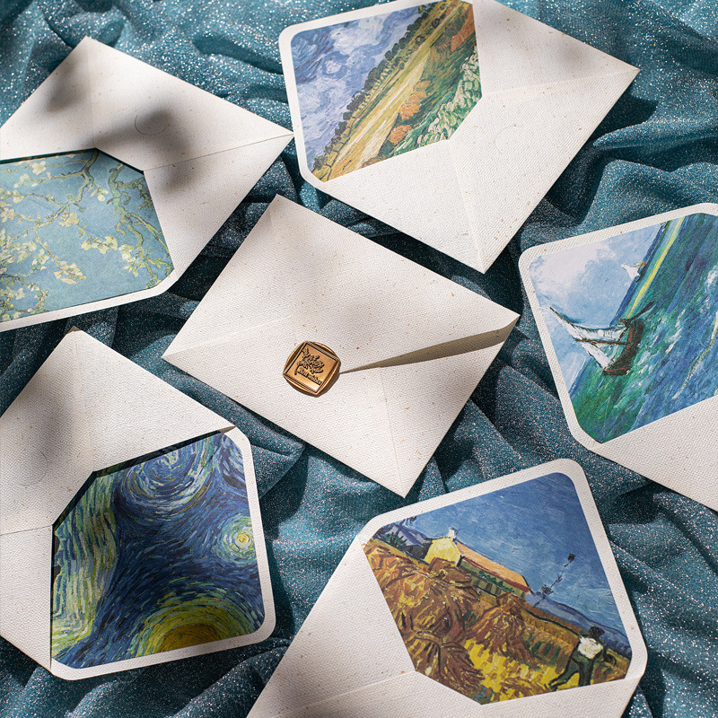 42成交2件相似明信片封套信纸信封套装牛皮纸复古风浪漫情人节告白