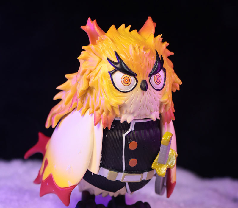 鬼灭之刃 gk 炎柱炼狱杏寿郎炎柱猫头鹰大哥 手办摆件模型