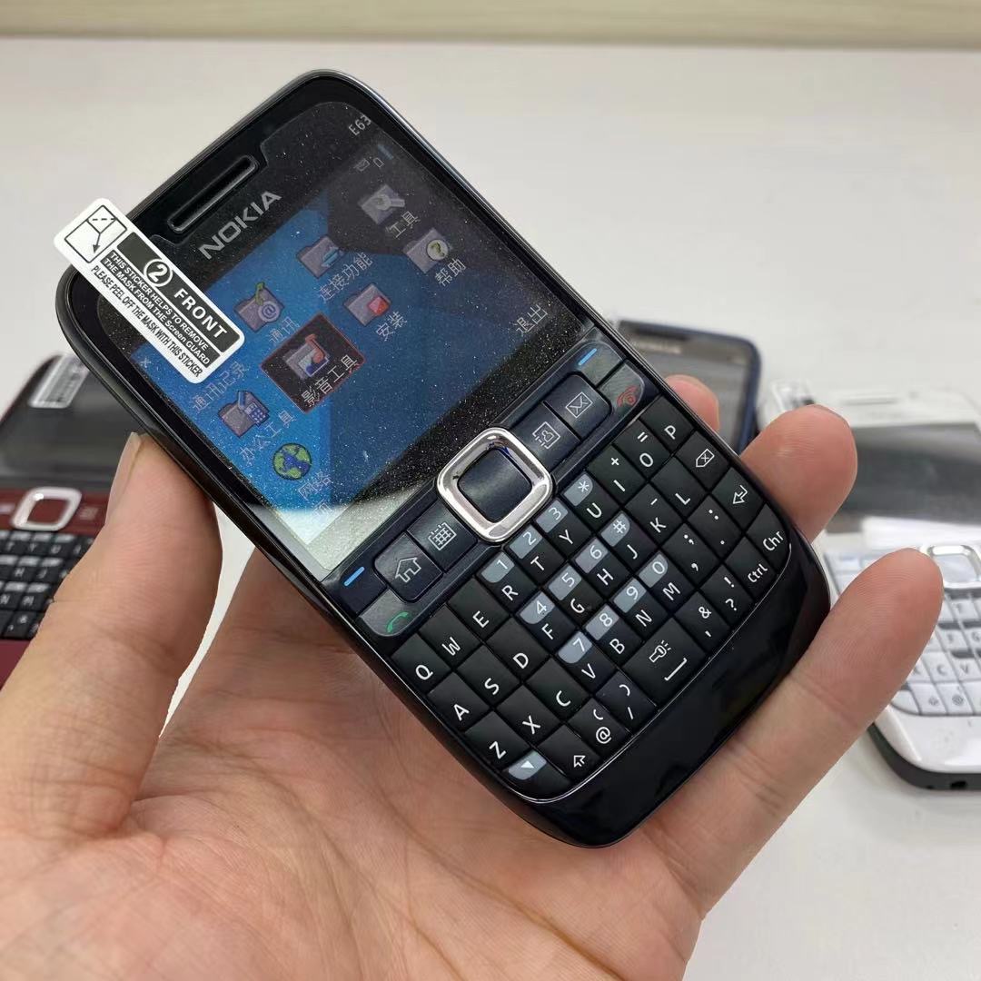 适用诺基亚nokia 跨境外贸e63 非智能机3g老人机学生按键直板手机