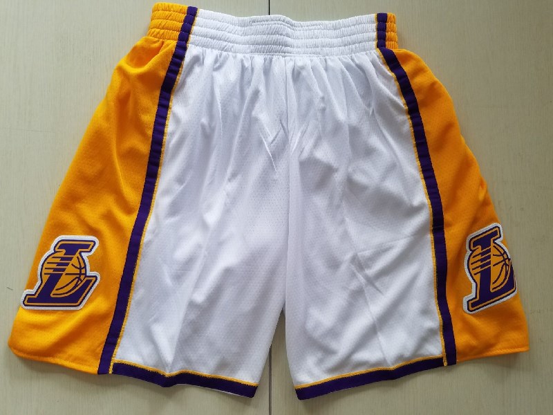 nba球衣 湖人队詹姆斯 科比 刺绣篮球短裤 lakers pants