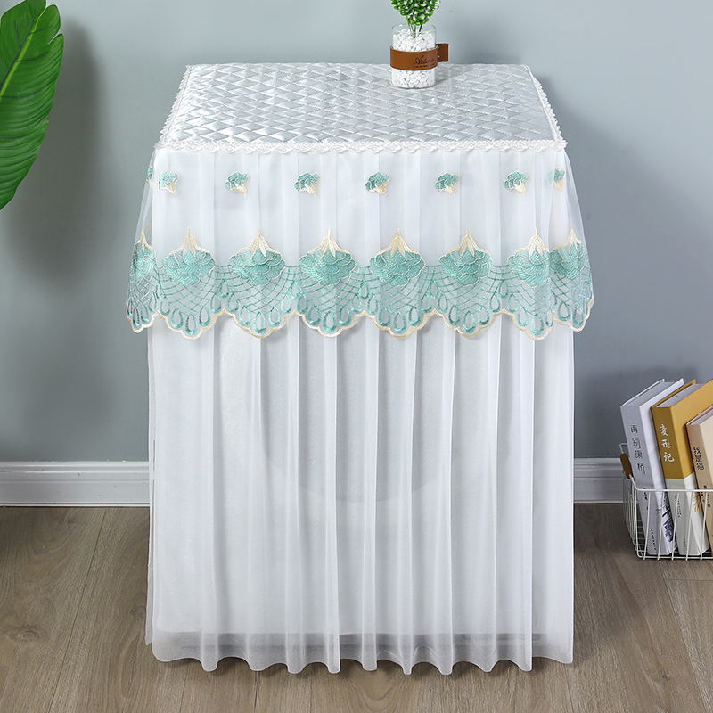 洗衣机罩蕾丝防晒滚筒洗衣机罩子侧开洗衣机套8公斤10公斤通用