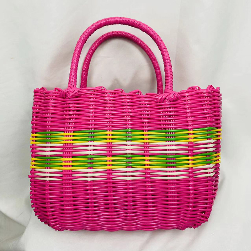 Factory Wholesale and Retail Home Basket Shopping Basket Rattan-like Handbag Pastoral Style Basket Bag