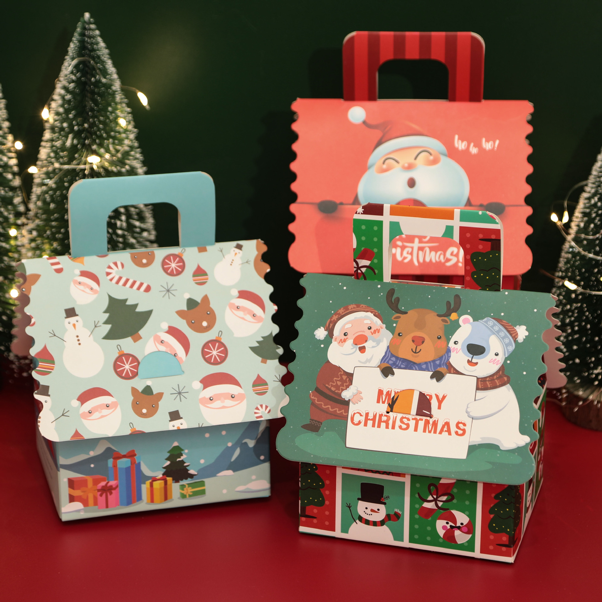 Christmas Eve Apple Gift Set Bag Apple Portable Box Gift Decoration Safe Candy Box Apple Gift Box